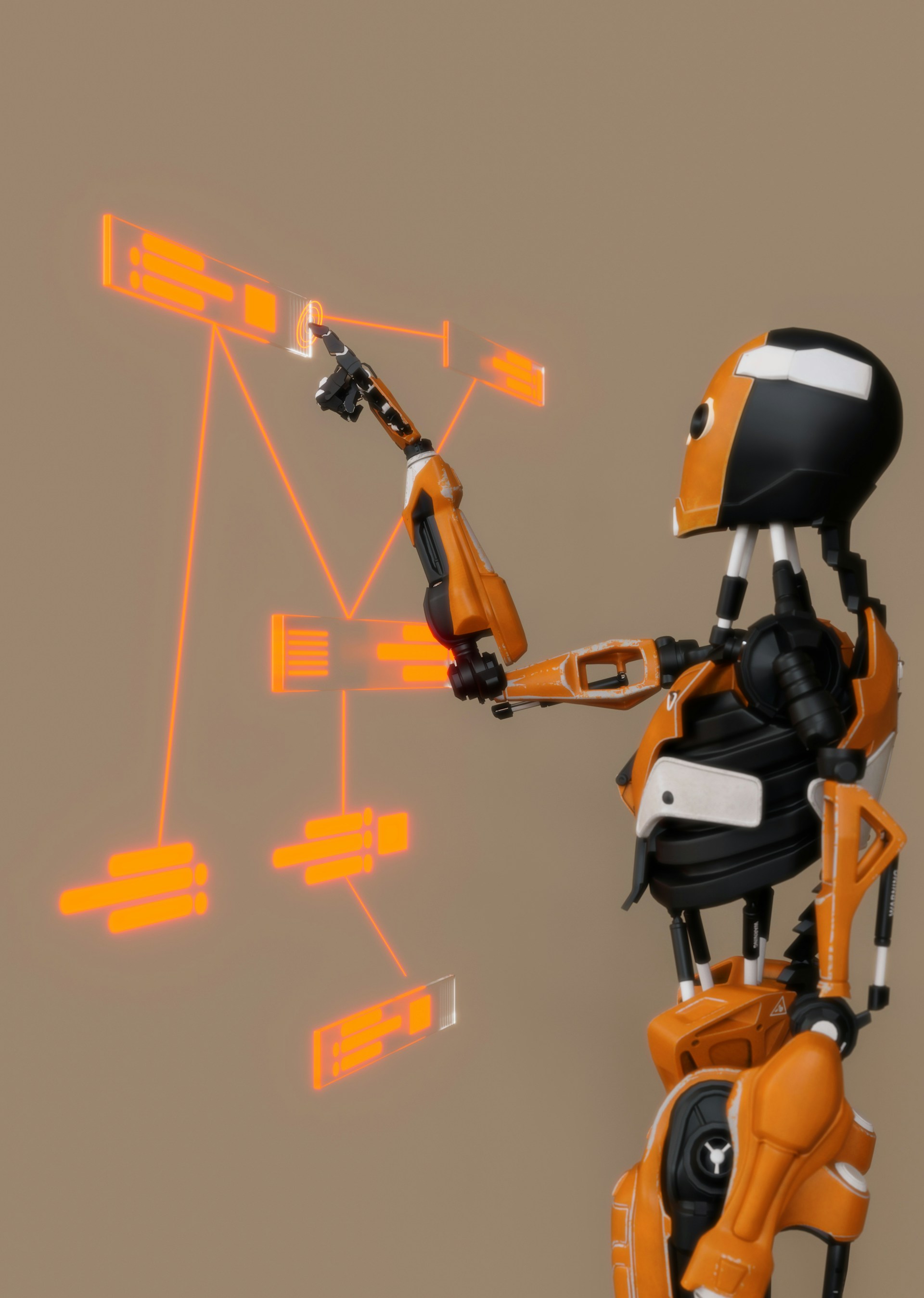 A robot performing a workflow task